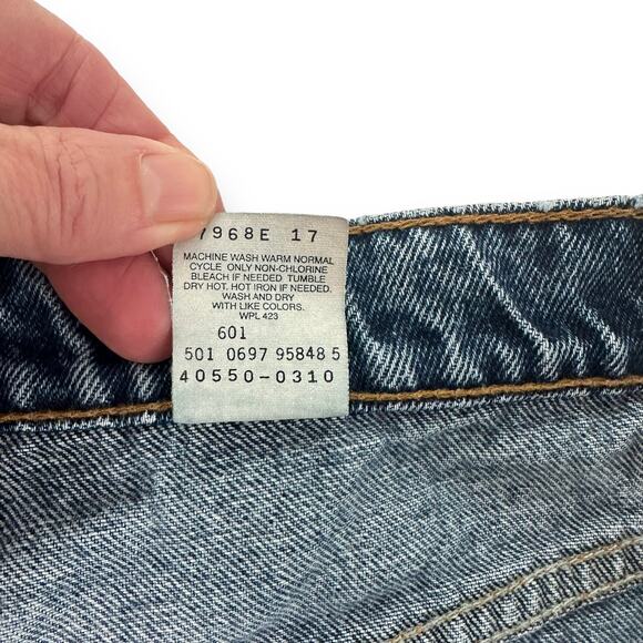 Vtg 90s Levis Jeans 550 Orange Tab Relaxed Fit Cotton Wallet Fade Denim W36 L34 - Picture 15 of 16